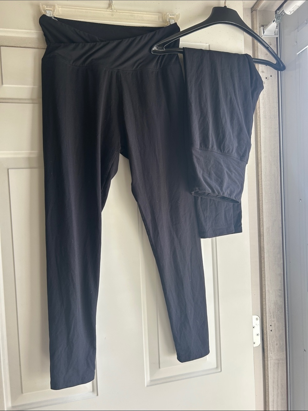 Two Black High-Waist Active Leggings